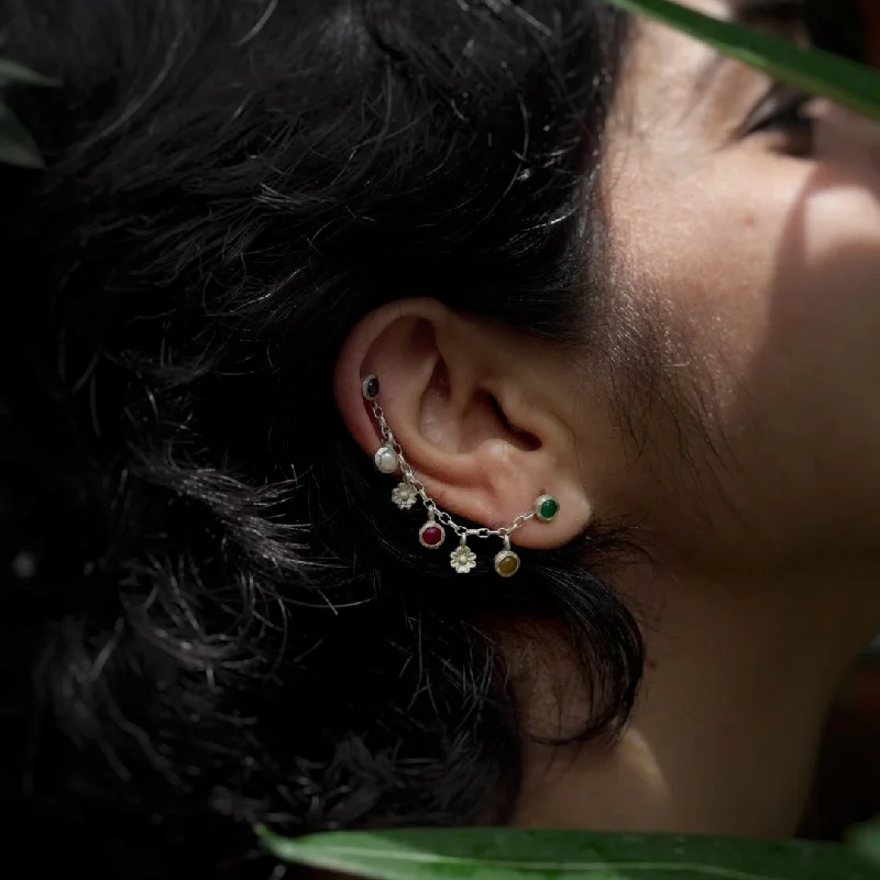 unique earrings for women -Rimjhim Earring (for double piercing)