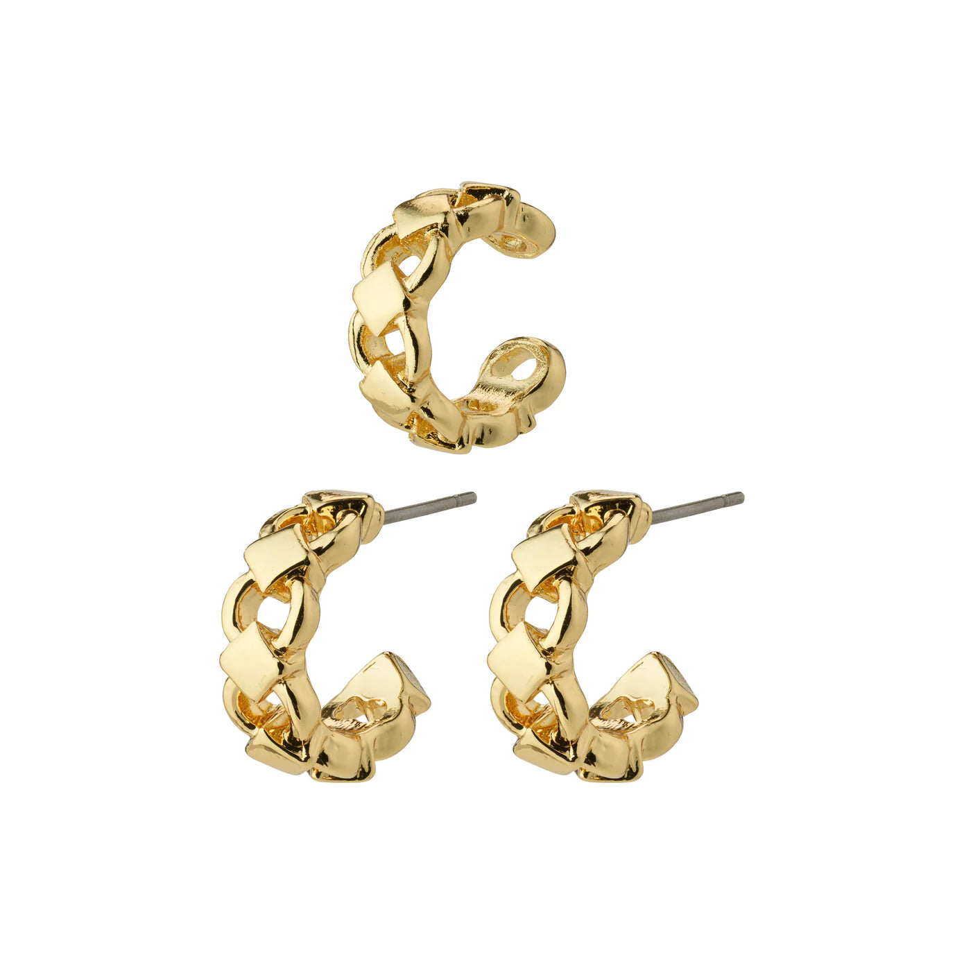 diamond stud earrings for women -Desiree Gold Plated Earring Set