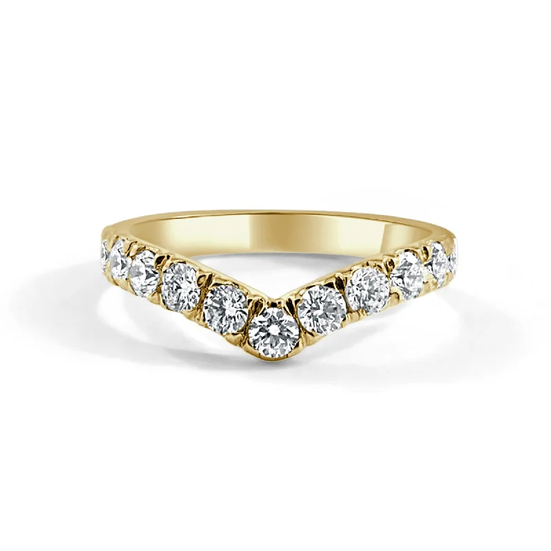 luxury rings for women -Joelle Diamond Stackable V-Ring 14k Gold 3/4 ct. TDW