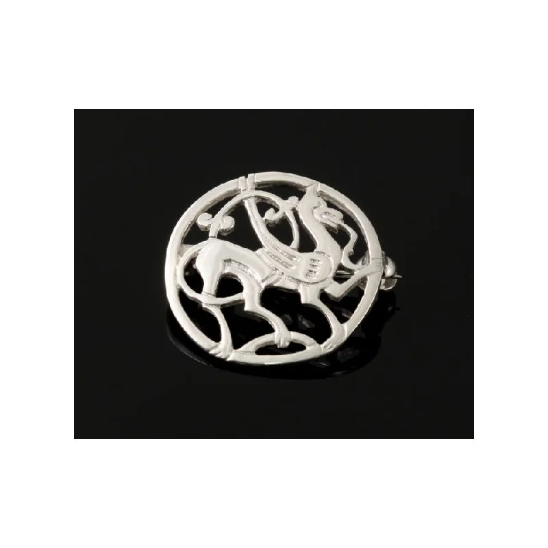 nature-inspired brooches -Quendale Sterling Silver or 9ct Yellow Gold Brooch - B223-s