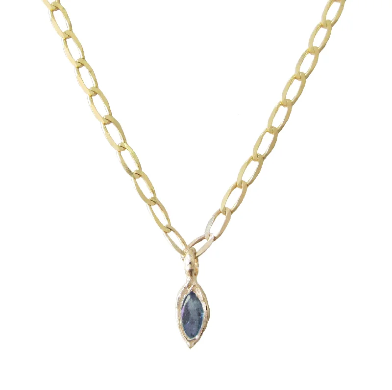 adjustable necklaces for women -Bud Sapphire Necklace