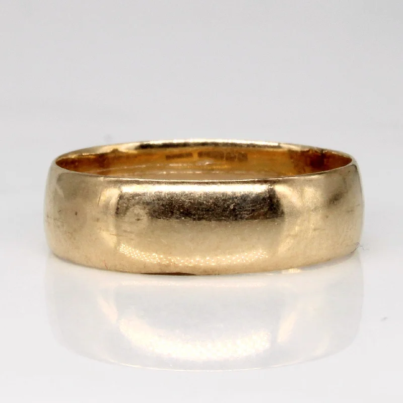 Victorian 1896 Birmingham 9k Yellow Gold Wedding band | SZ 6.25 |