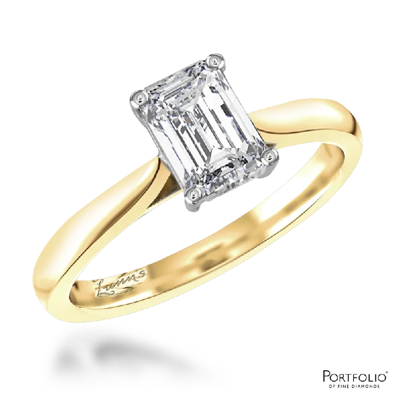 Solitaire 1.04ct H VVS2 Diamond Yellow Gold/Platinum Ring