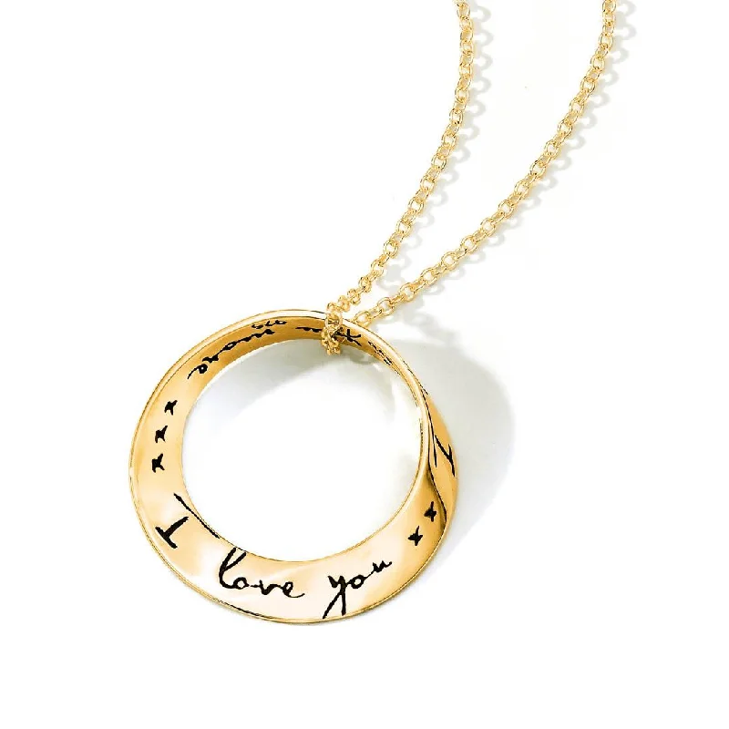 luxurious necklaces for women -14K Gold I Love You More Necklace