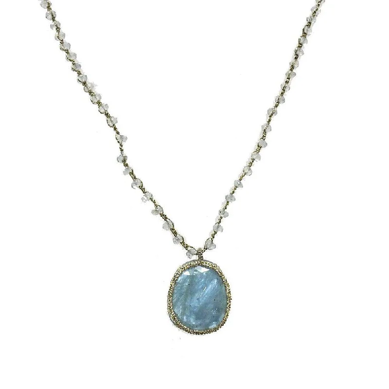 vintage pendant necklaces -Woven Blue Celadon Necklace