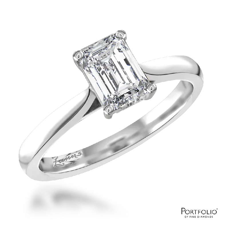 Solitaire 0.80ct F VS1 Diamond Platinum Ring