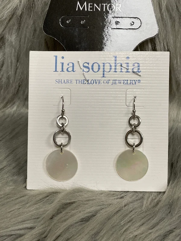 hoop earrings with diamonds -Earrings Dangle/drop By Lia Sophia