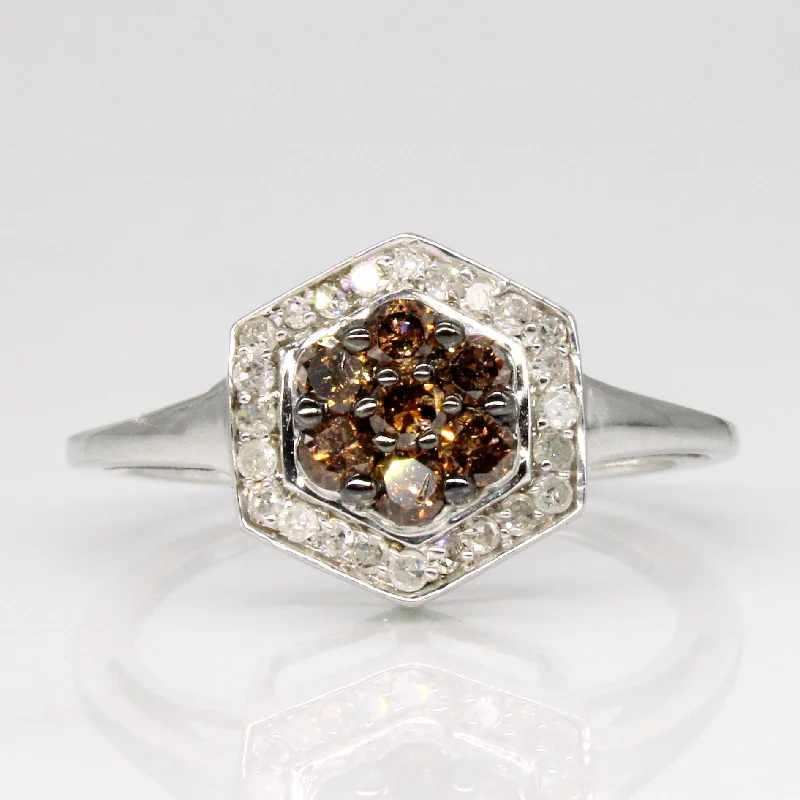 Cognac Diamond Cluster Ring | 0.40ctw | SZ 7 |