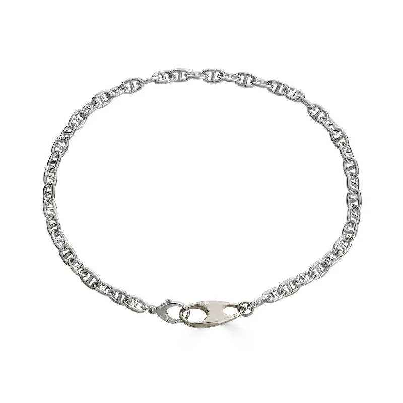 sterling silver necklaces for women -Oyster Link Necklace