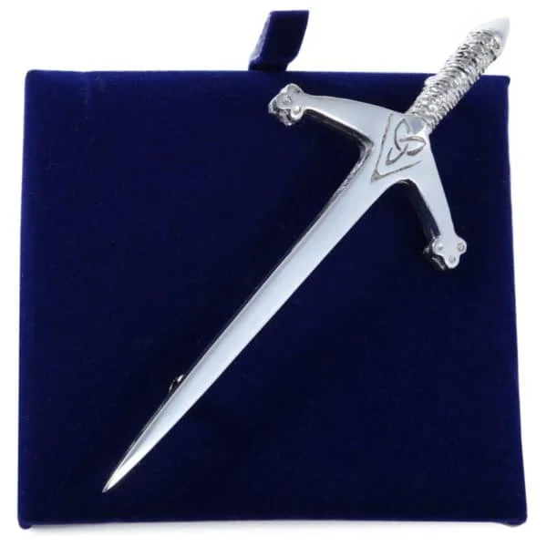 metal brooches for women -Pewter Kilt Pin