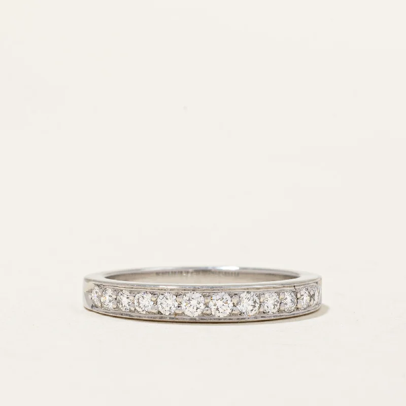 'Tiffany & Co.' Channel Set Diamond Platinum Ring | 0.24ctw | SZ 4.5 |