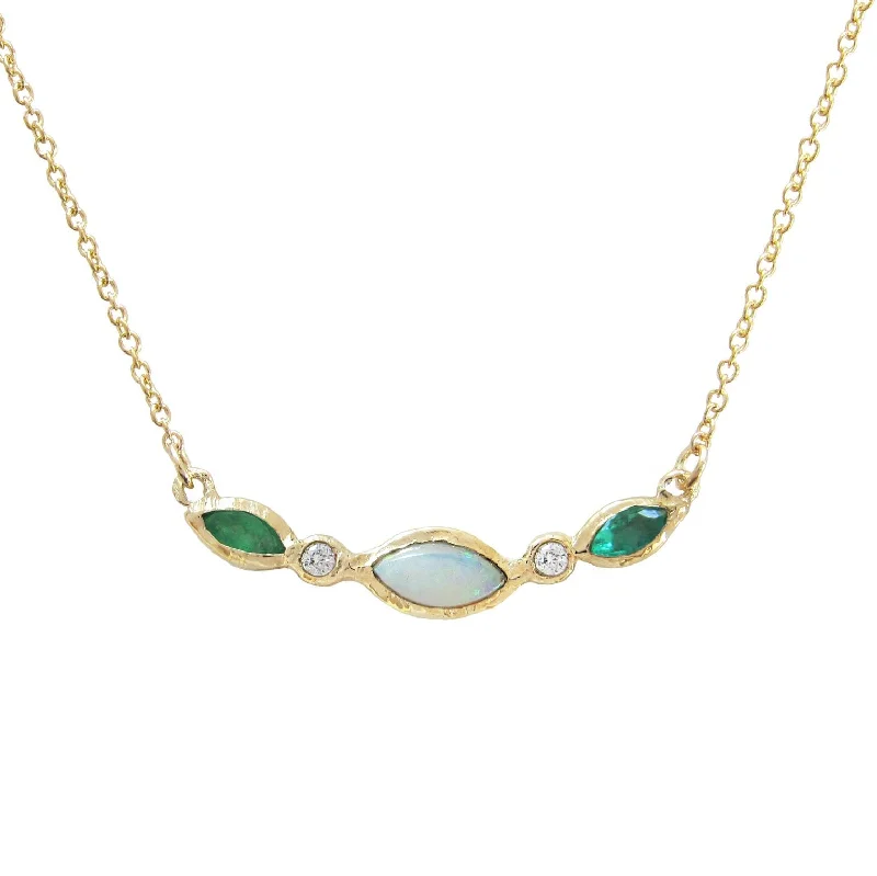 vintage necklaces for women -Aurora Emerald Necklace