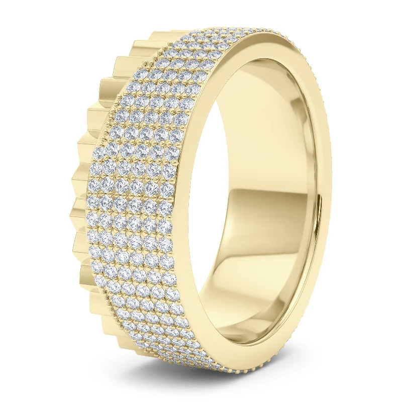 50/50 Fluted Diamond Band