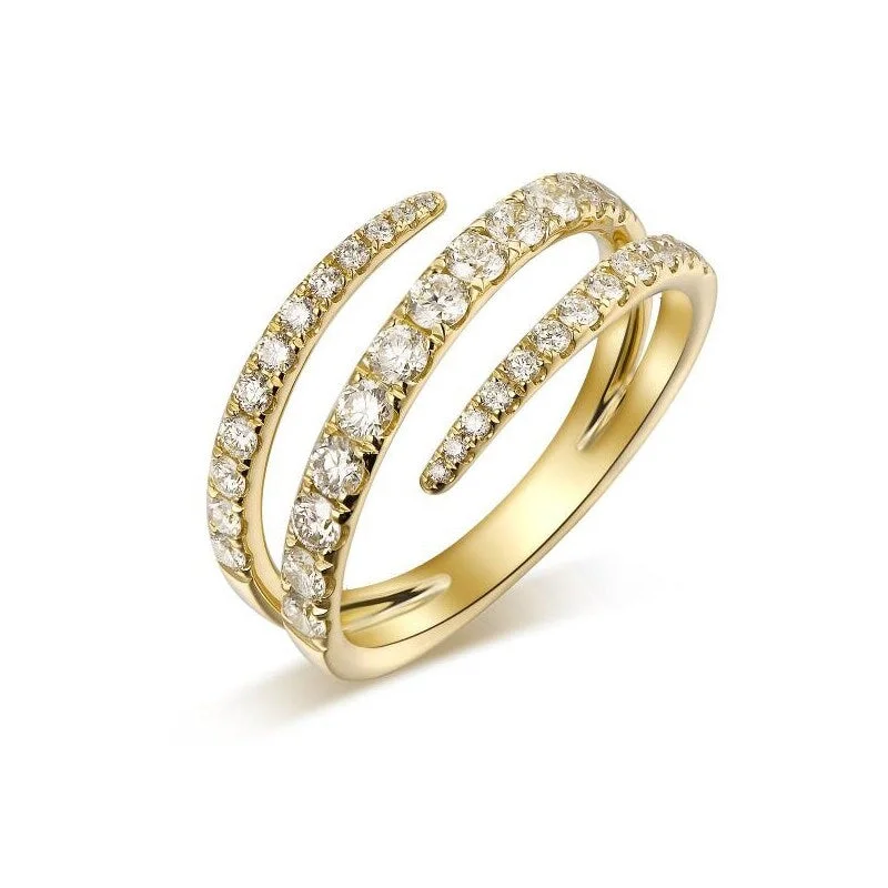 eternity diamond rings for women -Joelle 4/5 ct. t.w. Diamond Wrap Twist Ring 14k Gold