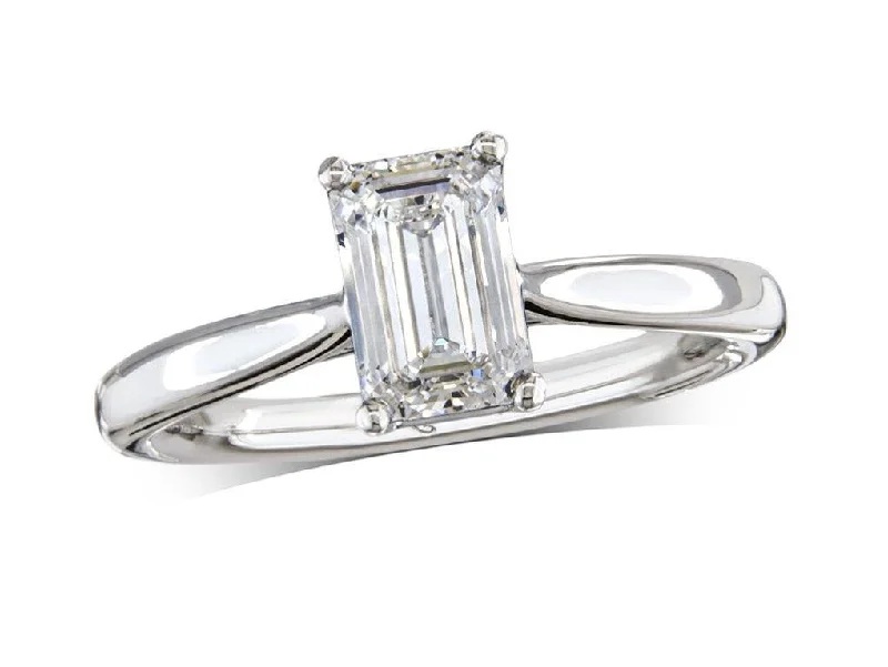 Single Stone 1.20ct F SI1 Diamond Platinum Ring